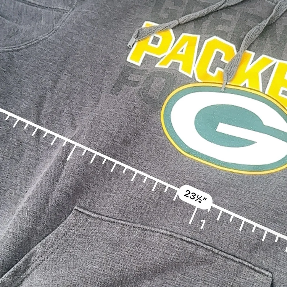 NFL Gray Green Bay Packers Hoodie, Comfy, Oversized - Picture 8 of 9